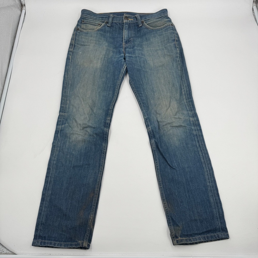 Levi's 511 Slim Fit Jeans Mens 29x30 Blue Medium Wash Distressed 04511-0486